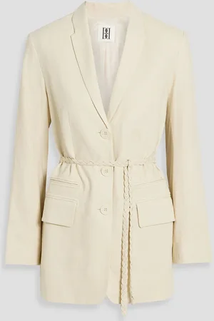 By Malene Birger Porter linen-blend blazer - White - DE 32