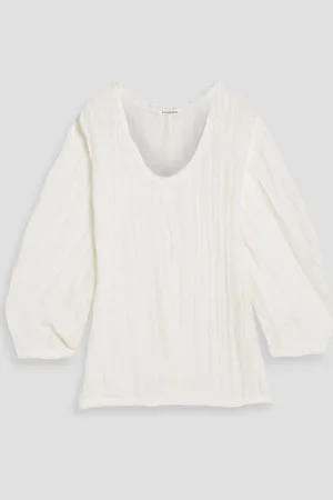 By Malene Birger Mikala linen-gauze top - White - DE 34