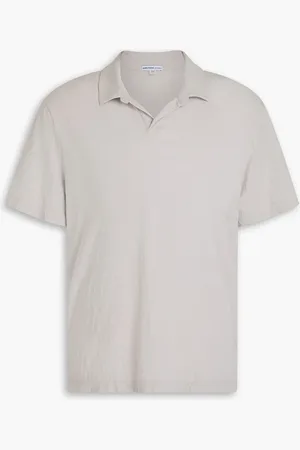 James Perse Slub cotton-jersey polo shirt - Gray - 0
