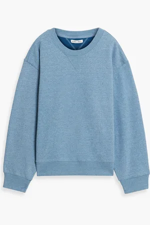 ALEX MILL Marlon cotton-blend fleece sweatshirt - Blue - XXL