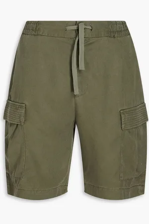 OFFICINE GENERALE Jay Lyocell drawstring cargo shorts - Green - IT 44