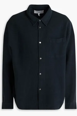 Frame Waffle-knit TENCEL™ Lyocell-blend shirt - Blue - S