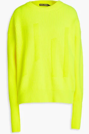 Holden Ribbed merino wool sweater - Yellow - S