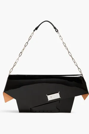Maison Margiela Snatched glossed-leather clutch - - OneSize
