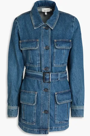 Frame Belted denim jacket - Blue - M