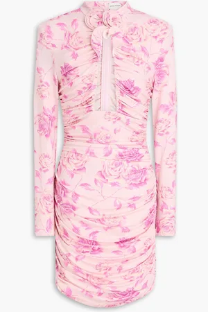 MAGDA BUTRYM Cutout ruched floral-print jersey mini dress - - FR 38