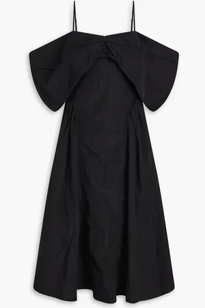 REJINA PYO Dora ruched taffeta midi dress - - UK 14