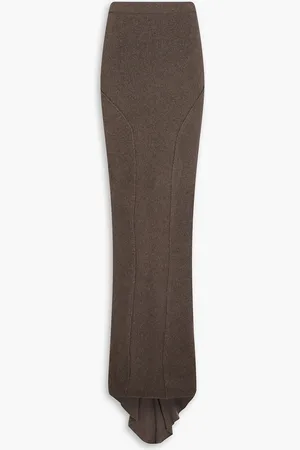 Rick Owens Cashmere-blend maxi skirt - Neutral - XS