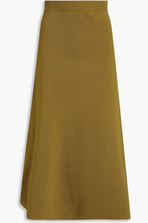 TOVE Stretch-knit midi skirt - Green - FR 34