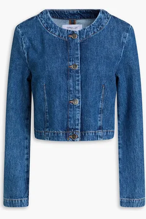 Derek Lam Ezra cropped denim jacket - Blue - XL