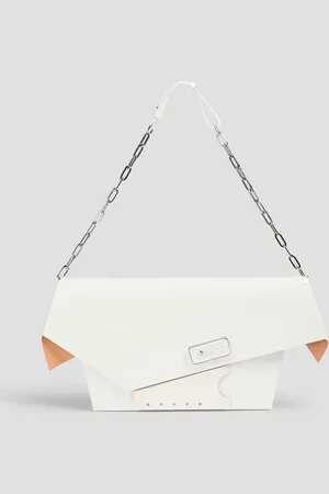 Maison Margiela Snatched glossed-leather clutch - - OneSize