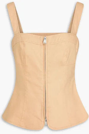 Simkhai Nour linen-blend bustier top - Neutral - US 0