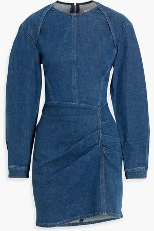 IRO Lenay pleated denim mini dress - Blue - FR 40