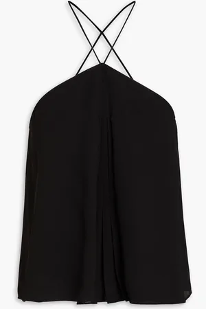 Claudie Pierlot Bomine pleated crepe top - - FR 34