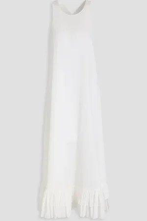 Claudie Pierlot Tiered cotton-crepon midi dress - White - FR 38
