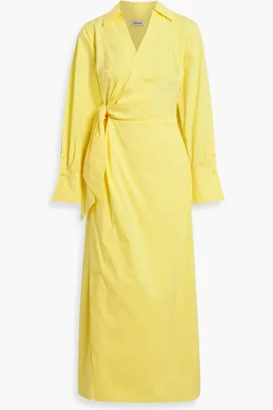 Simkhai Briar wrap-effect cotton-blend poplin maxi shirt dress - - US 2