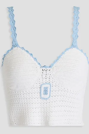 Sandro Cropped crochet-knit top - - 2