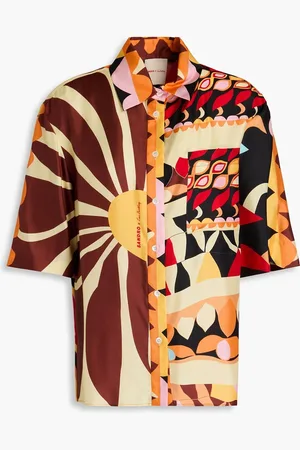 Sandro Printed silk-twill shirt - - 2