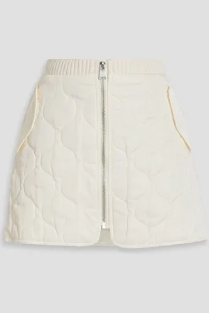 Simkhai Ripley quilted shell and cable-knit mini skirt - White - M