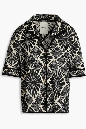 Sandro Jacquard-knit cardigan - - 3