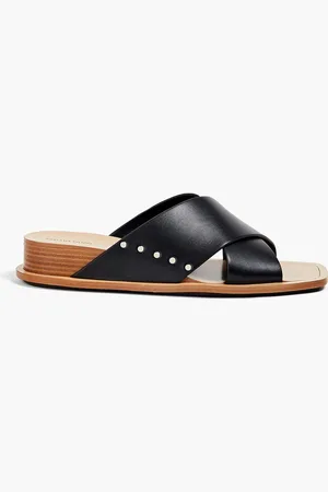 Fabiana Filippi Studded leather mules - - EU 38