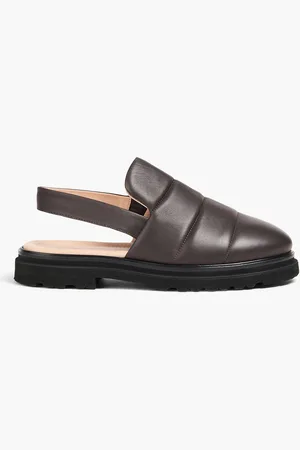 Nanushka Sean leather slingback sandals - Brown - EU 42