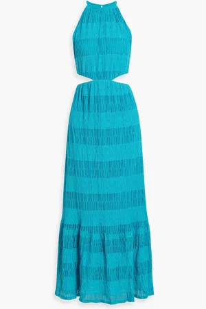 Simkhai Cutout cotton-blend maxi dress - Blue - L
