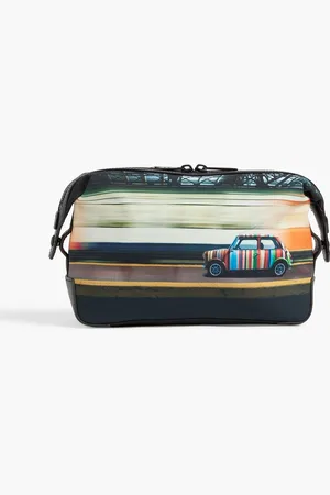 Paul Smith Leather-trimmed printed canvas wash bag - - OneSize