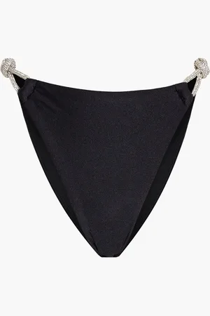 Simkhai Darien crystal-embellished mid-rise bikini briefs - - S