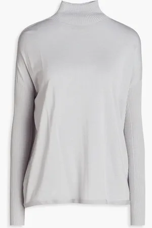 GENTRYPORTOFINO Wool and silk-blend turtleneck sweater - Blue - IT 42
