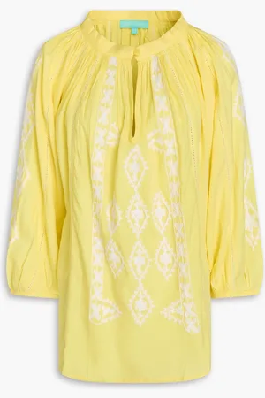 Melissa Odabash Aliya embroidered voile blouse - - ONESIZE