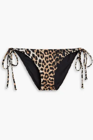 Ganni Leopard-print bikini briefs - - DE 34