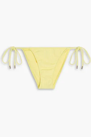 Melissa Odabash Miami ribbed low-rise bikini briefs - Yellow - IT 40