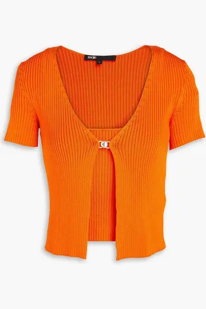 Maje Convertible ribbed-knit top - - 1