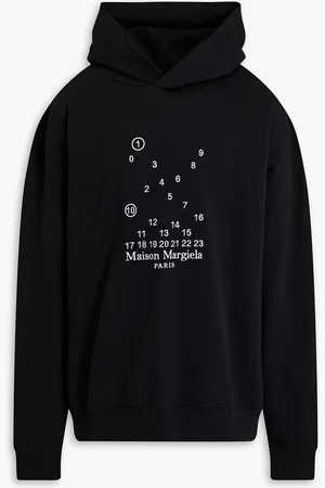 Maison Margiela Embroidered French cotton-terry hoodie - - XL