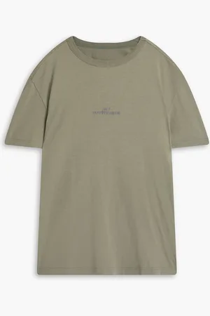 Maison Margiela Embroidered cotton-jersey T-shirt - Green - S