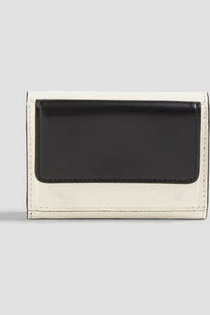 Maison Margiela Two-tone textured-leather wallet - White - OneSize