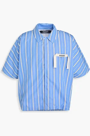 Jacquemus Striped cotton-poplin shirt - Blue - IT 54