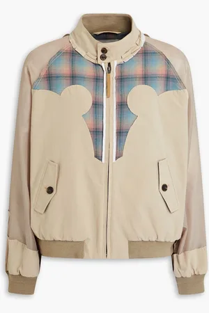 Maison Margiela Pendleton checked wool, shell and cotton-blend bomber jacket - Neutral - IT 46