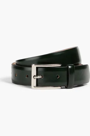 Maison Margiela Glossed-leather belt - Green - M