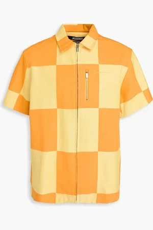 Jacquemus Checked cotton-blend jacquard shirt - Yellow - IT 48
