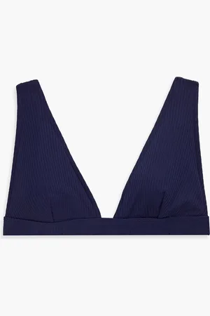 ZIMMERMANN Ribbed triangle bikini top - Blue - 0 C