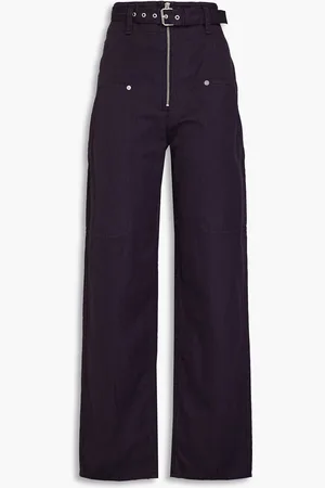 Marant Etoile Paggy cotton and linen-blend canvas straight-leg pants - Purple - FR 36