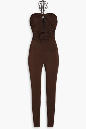 MAGDA BUTRYM Ruched jersey halterneck mini dress - - FR 36