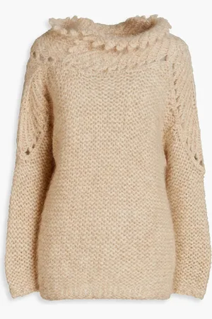 GENTRYPORTOFINO Brushed mohair-blend turtleneck sweater - Neutral - IT 38