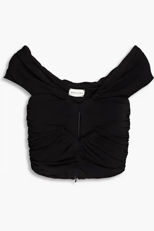 MAGDA BUTRYM Cropped cutout wool-blend jersey top - - FR 34