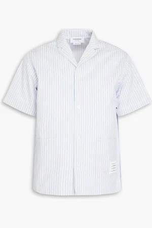 Thom Browne Striped seersucker shirt - Blue - 3