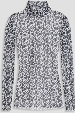 Baum und Pferdgarten Jodi printed stretch-mesh turtleneck top - - XS
