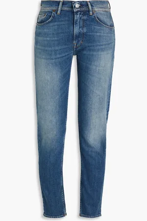 Acne Studios Faded high-rise slim-leg jeans - Blue - 24W-32L