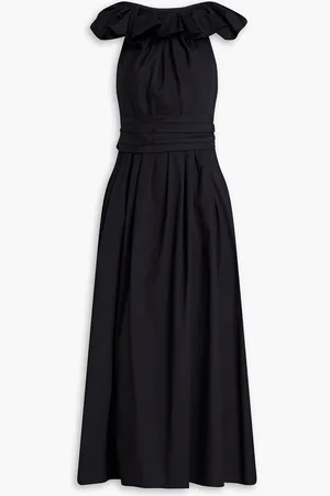 Carolina Herrera Pleated cotton-blend poplin midi dress - - US 4